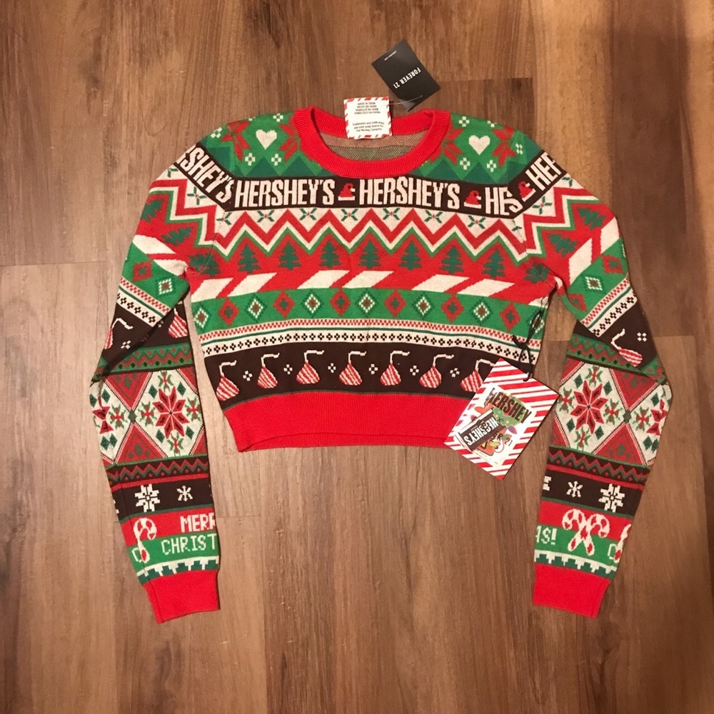 Forever 21 x Hershey’s Christmas Cropped Sweater Top